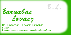 barnabas lovasz business card